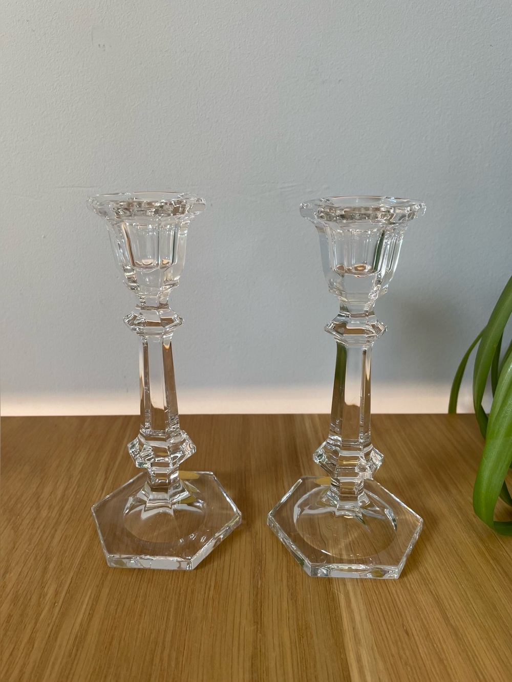 Vintage Genuine Lead Crystal Candlesticks Western Germany Set of 2